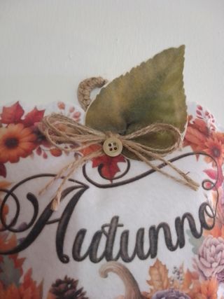 Ghirlanda porta autunnale con luci