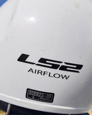 Casco de moto jet blanco LS2 Airflow