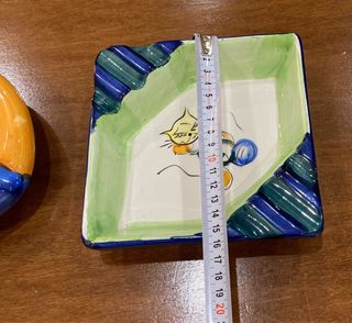 2 Posaceneri Ceramica Decorati Gatti