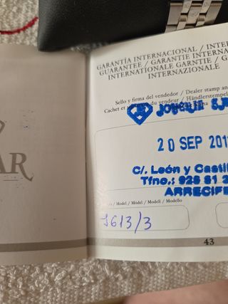 Reloj Jaguar Cronógrafo Plata