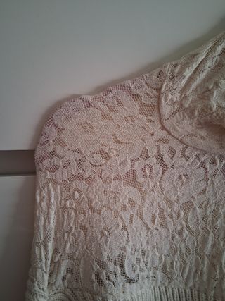 Jersey Zara encaje beige