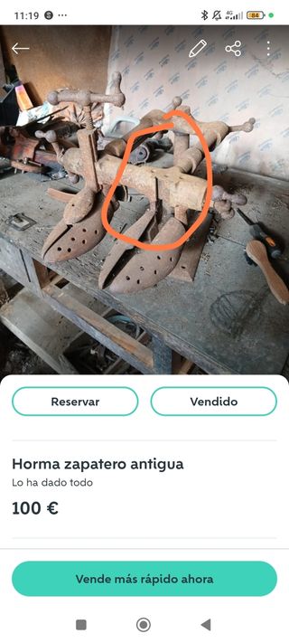 Horma zapatero antigua