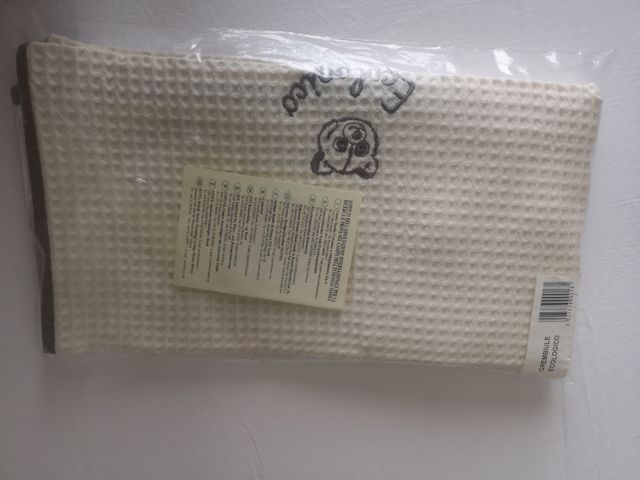 Grembiule cotone beige con orsetto