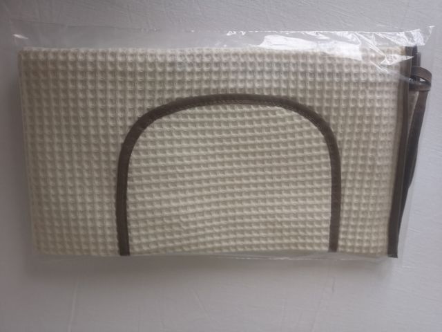 Grembiule cotone beige con orsetto