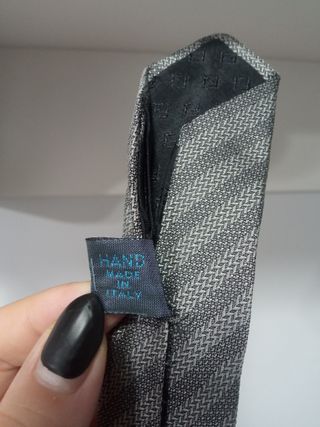 Corbata Fendi Roma Seda Gris