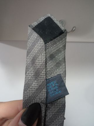 Corbata Fendi Roma Seda Gris