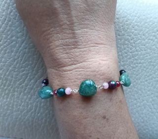 Pulsera Plata 925 Piedras Naturales