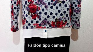 Camiseta Festa flores y topos