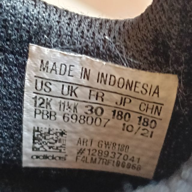 Scarpe Adidas bimbo/a unisex tg 30 nere/grigie