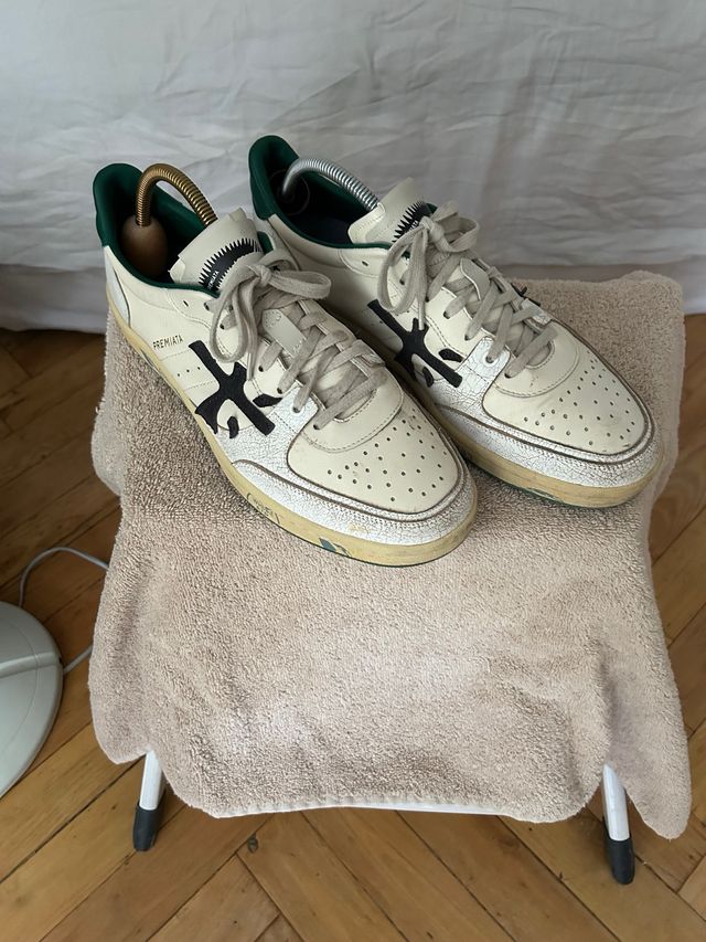 Zapatillas Premiata Blancas y Verdes