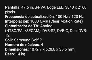 Televisor Samsung UHD 4K con 2 mandos y gafas 3 D