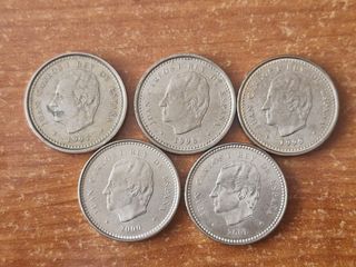 Pack 5 monedas 100 pesetas Juan Carlos I 1997-2001