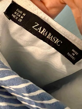 Mono Zara Rayas Azul Talla M