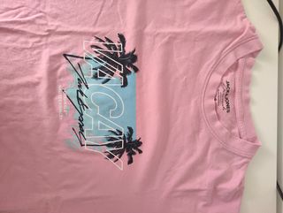 Camiseta JACK&JONES rosa talla S