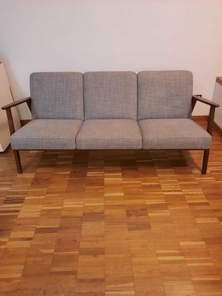 Divano design tre posti grigio