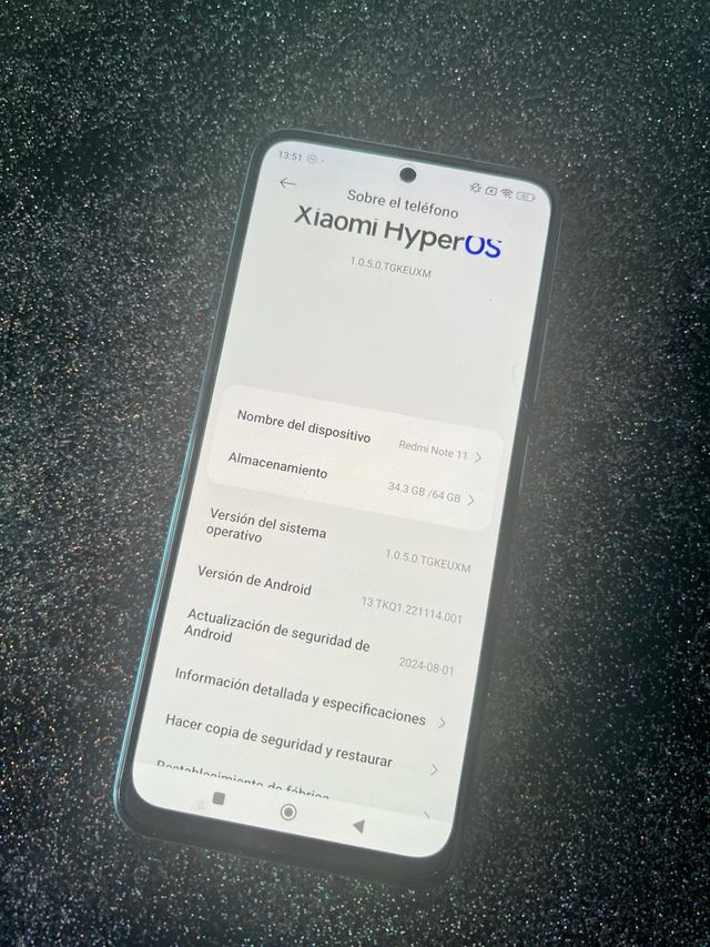 Móvil Xiaomi Redmi Note 11 azul