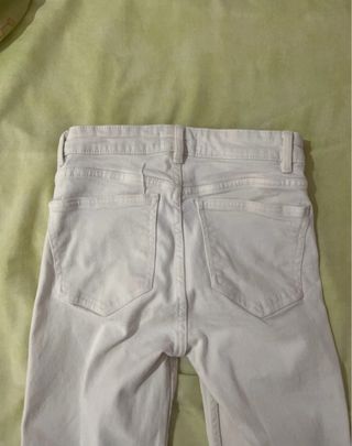 Vaqueros Zara Campana Blancos Talla S
