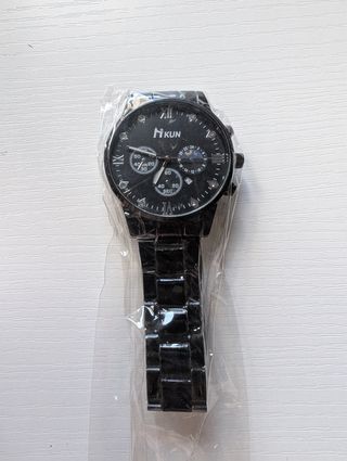 Reloj Hikun Negro y Plateado