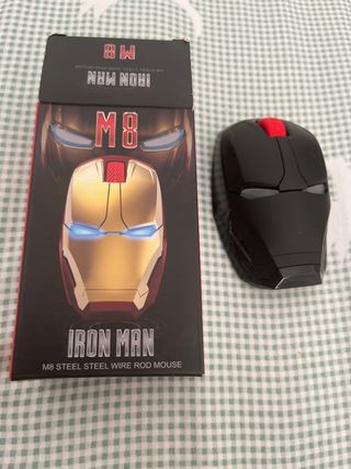 Ratón M8 Iron Man Negro y Rojo