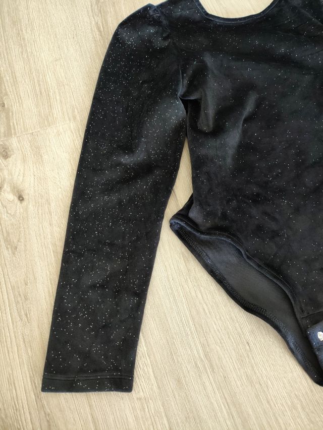 Corpo em veludo brilhante Zara tamanho 8-10 anos