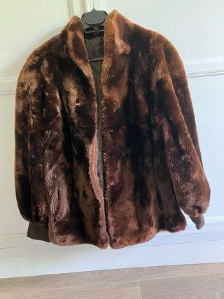 CHAQUETÓN PIEL MUTÓN MARRÓN TALLA M