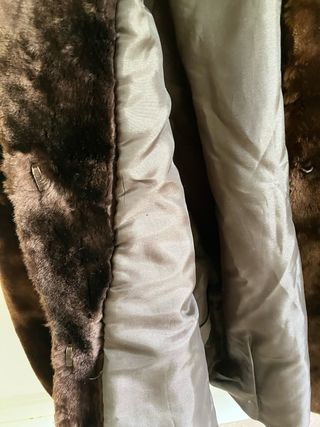 CHAQUETÓN PIEL MUTÓN MARRÓN TALLA M