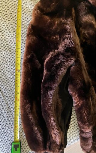 CHAQUETÓN PIEL MUTÓN MARRÓN TALLA M