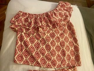 Conjunto top y pantalón estampado