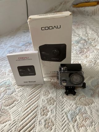 Cámara gopro de acción COOAU 4K sin usar