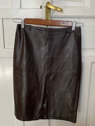 Falda tubo marrón chocolate