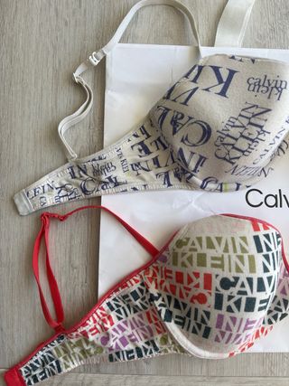 CALVIN KLEIN: 2 sujetadores espuma 75C Europa