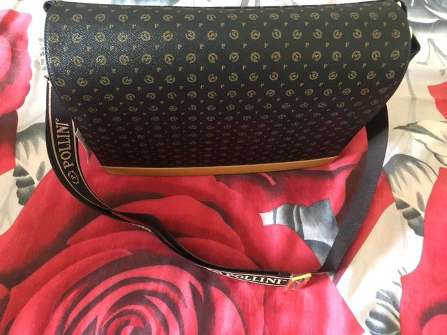 Borsa cartella Pollini marrone monogram