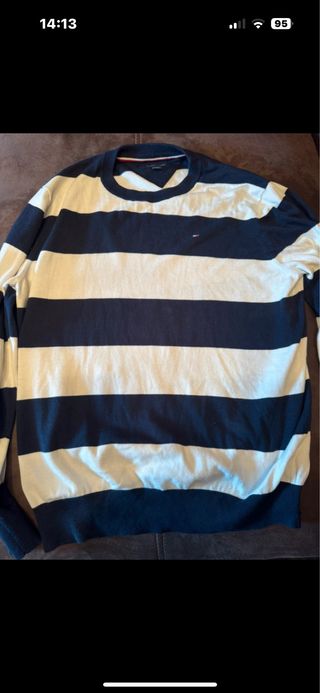 Jersey Tommy Hilfiger Rayas Azul y Blanco