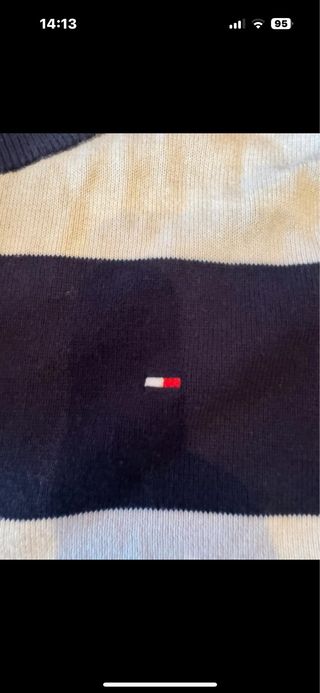 Jersey Tommy Hilfiger Rayas Azul y Blanco