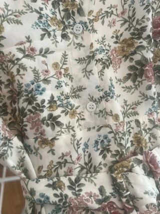 Vestido camisero Zara floral largo