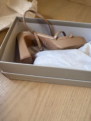 Sandalias MIM SHOES Beige Tacón Plataforma