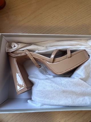 Sandalias MIM SHOES Beige Tacón Plataforma