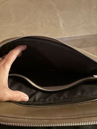 Mochila Gran Capacidad Marrón y Blanca