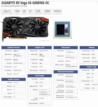Tarjeta gráfica Radeon RX VEGA 56 GAMING OC 8GB