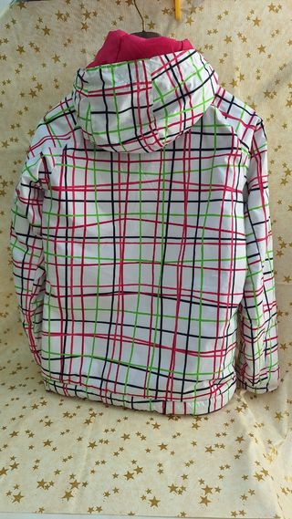 Chaqueta de esquí a cuadros para niña/mujer