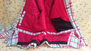 Chaqueta de esquí a cuadros para niña/mujer