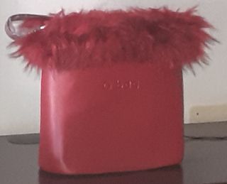 Borsa O Bag Rossa con pelliccia