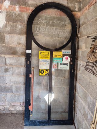 Puerta Hierro con Cristal+marco Blindado Joyería 