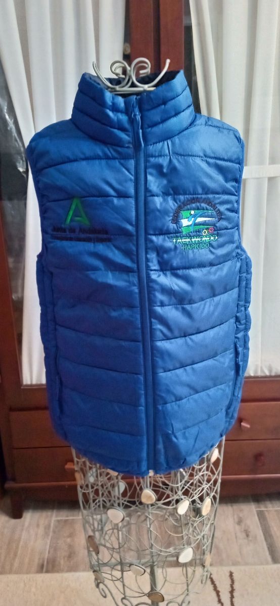 Chaqueta sin mangas azul