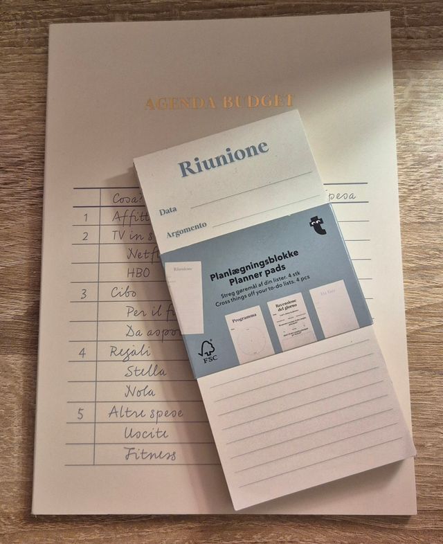 Agenda Budget Riunione