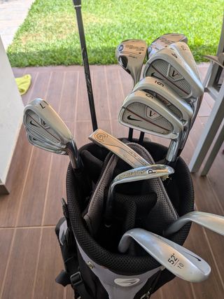 Juego de palos de golf con bolsa y carrito