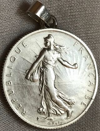 Medalla Plata 2 Francos Francia 1915 + Regalo