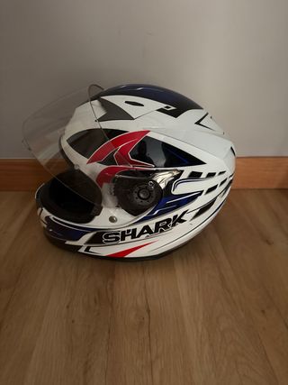 Casco Integral Shark Blanco y Azul