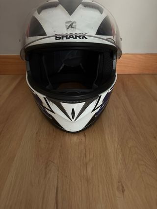 Casco Integral Shark Blanco y Azul