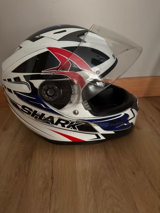 Casco Integral Shark Blanco y Azul
